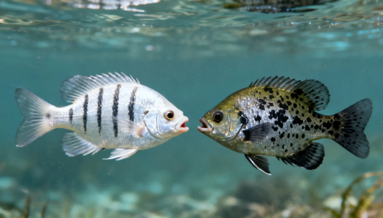 White crappie and black crappie identification comparison