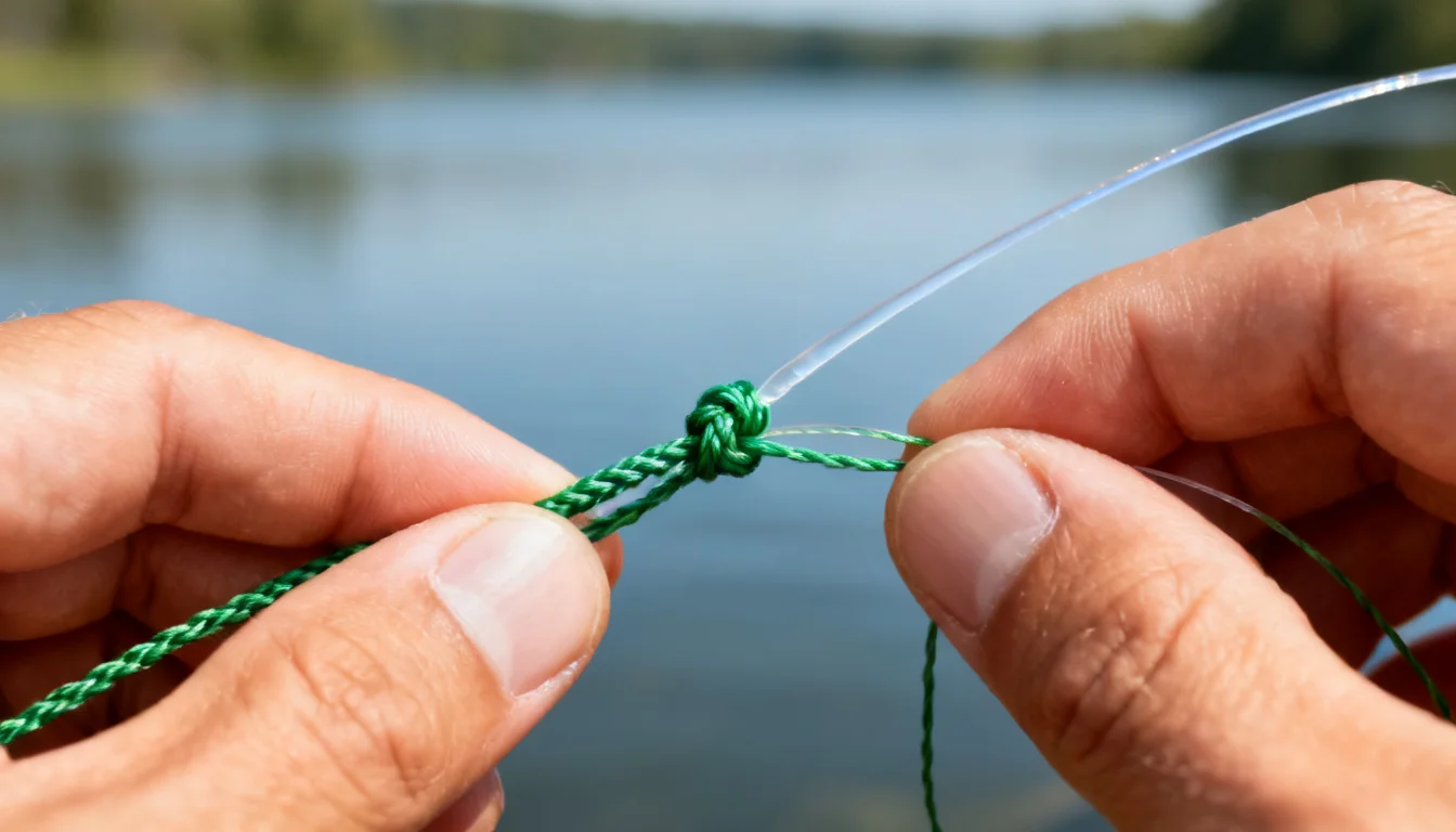 Joining braid to a fluorocarbon leader gives you strength where it matters.