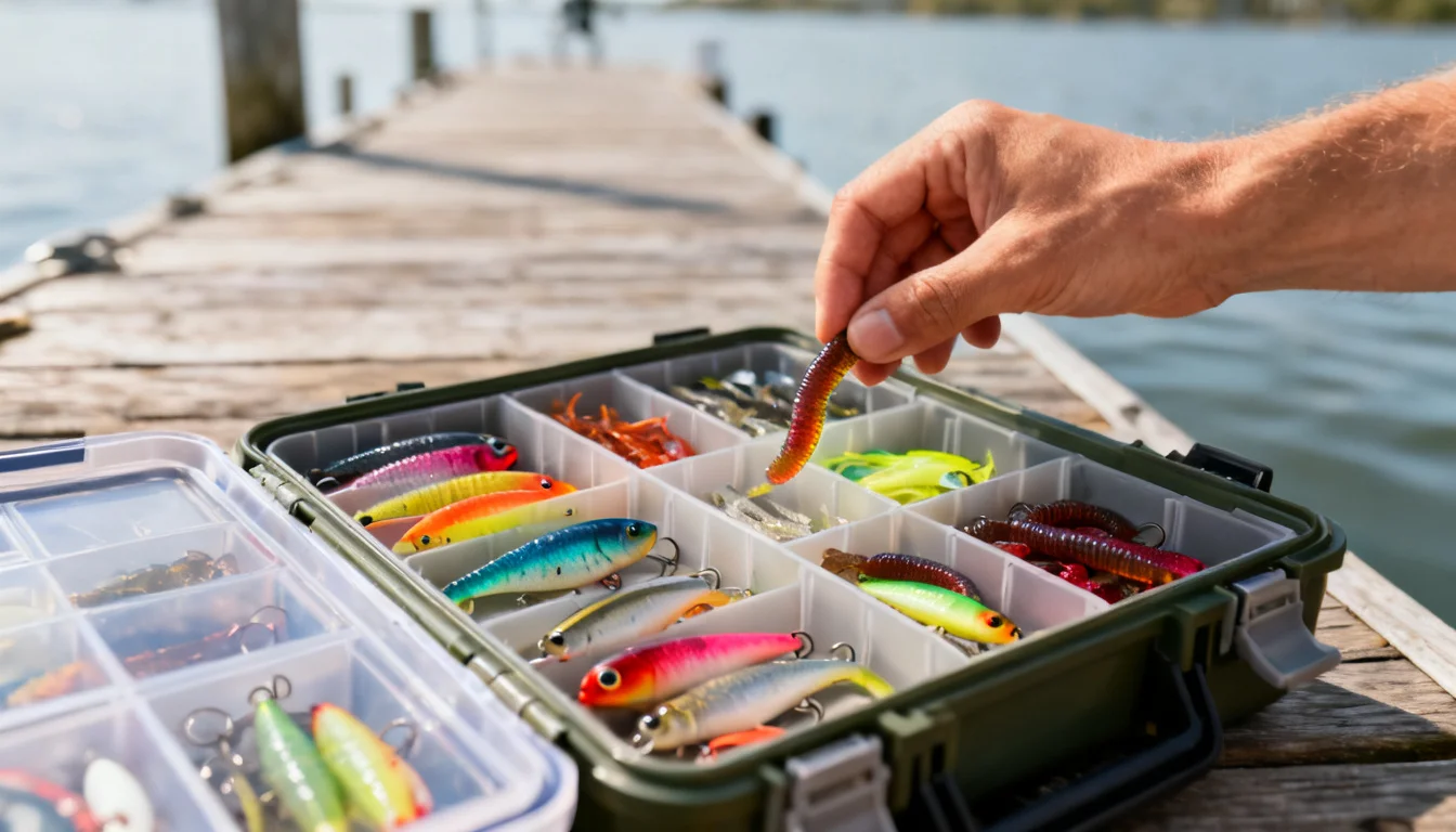 A tidy lure box with one of each family covers most situations.