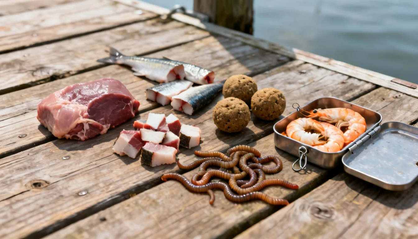 Best channel catfish baits: chicken liver, cut bait, stink bait, nightcrawlers, and shrimp