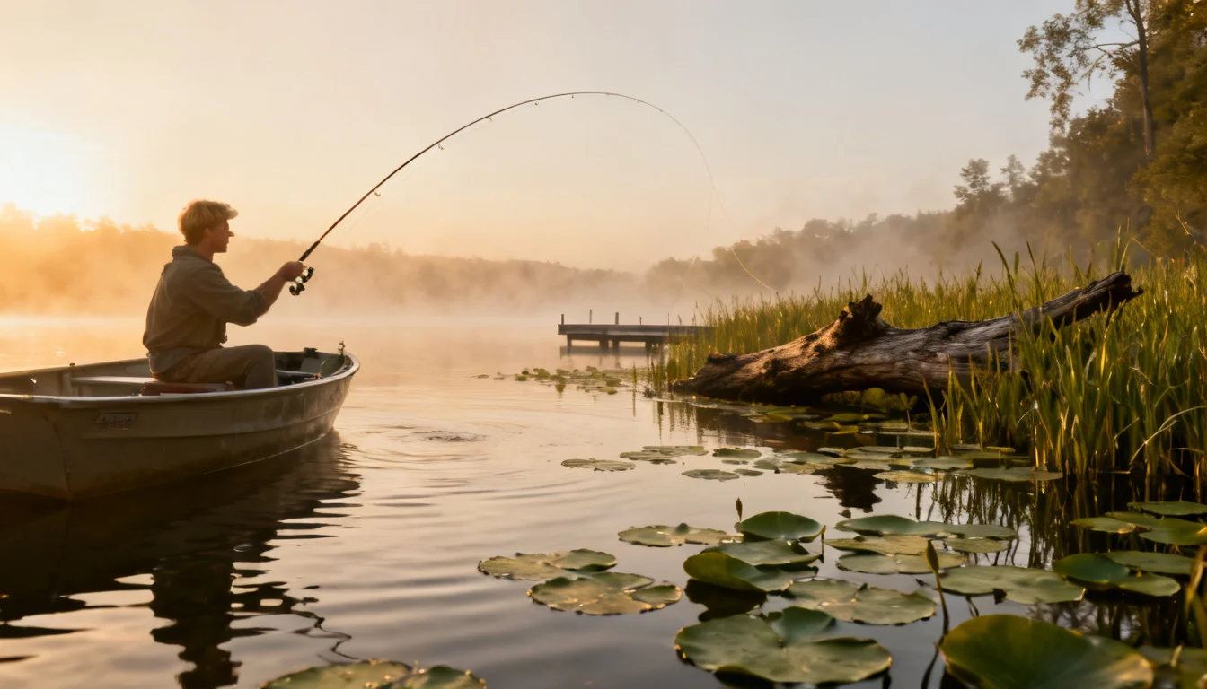 Casting to a weed line and fallen tree — where largemouth bass hold