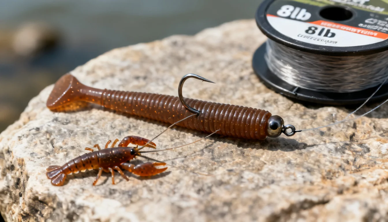 Tube jig — the #1 smallmouth bass bait, hopped along rocks and gravel