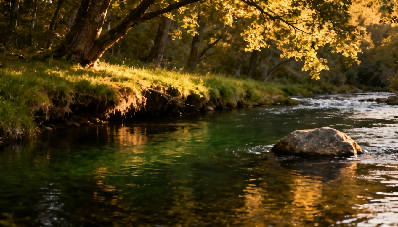Deep pool with an undercut bank where big trout hold