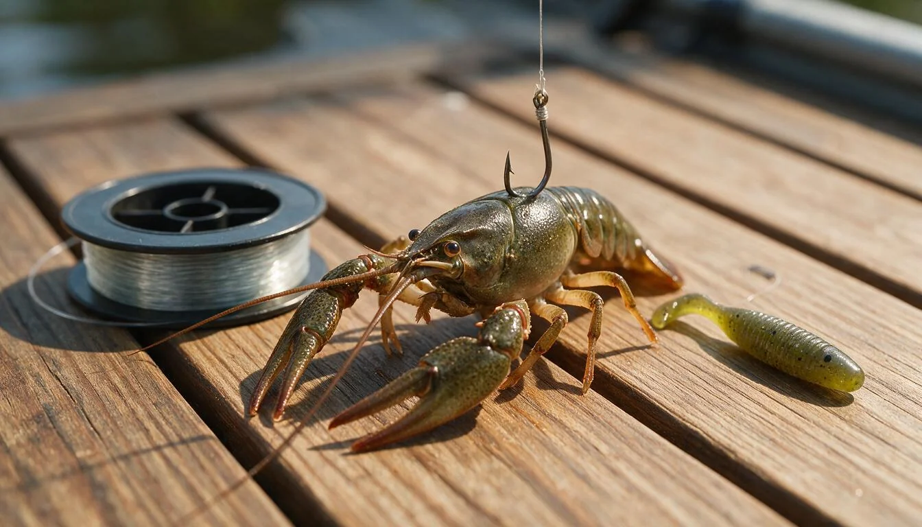 Crayfish as bait — illustration
