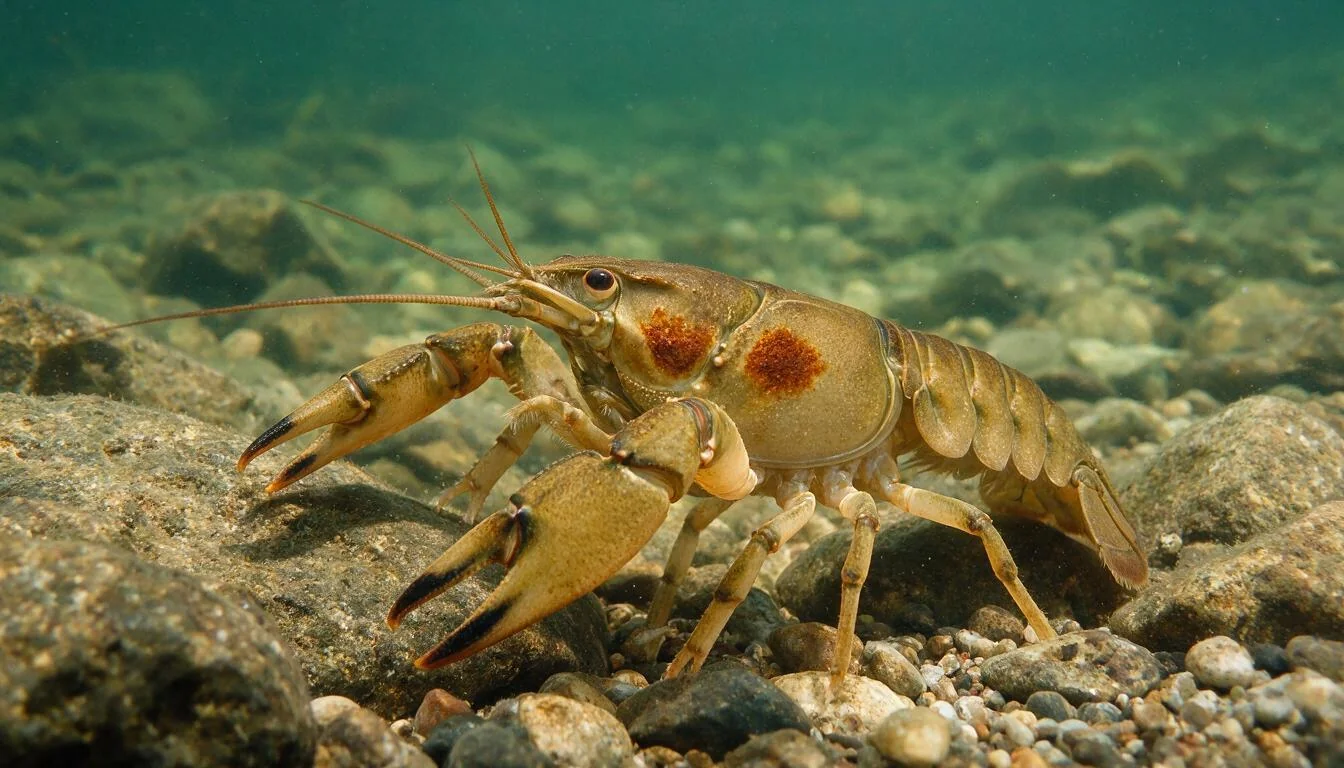Rusty crayfish — illustration
