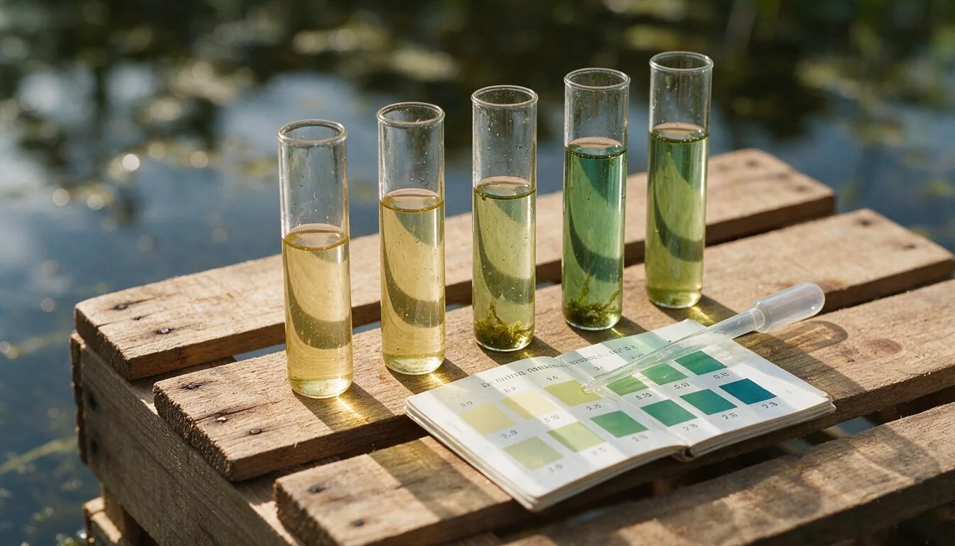 Pond Water Testing: How to Sample, Read, and Act on the Numbers — water-testing-samples