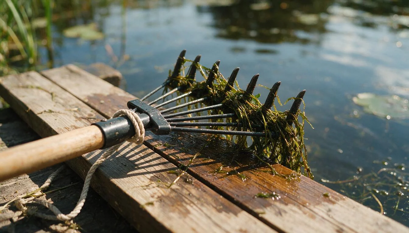 Pond Weed Control Begins With Knowing What Is Actually Growing — weed-control-rake