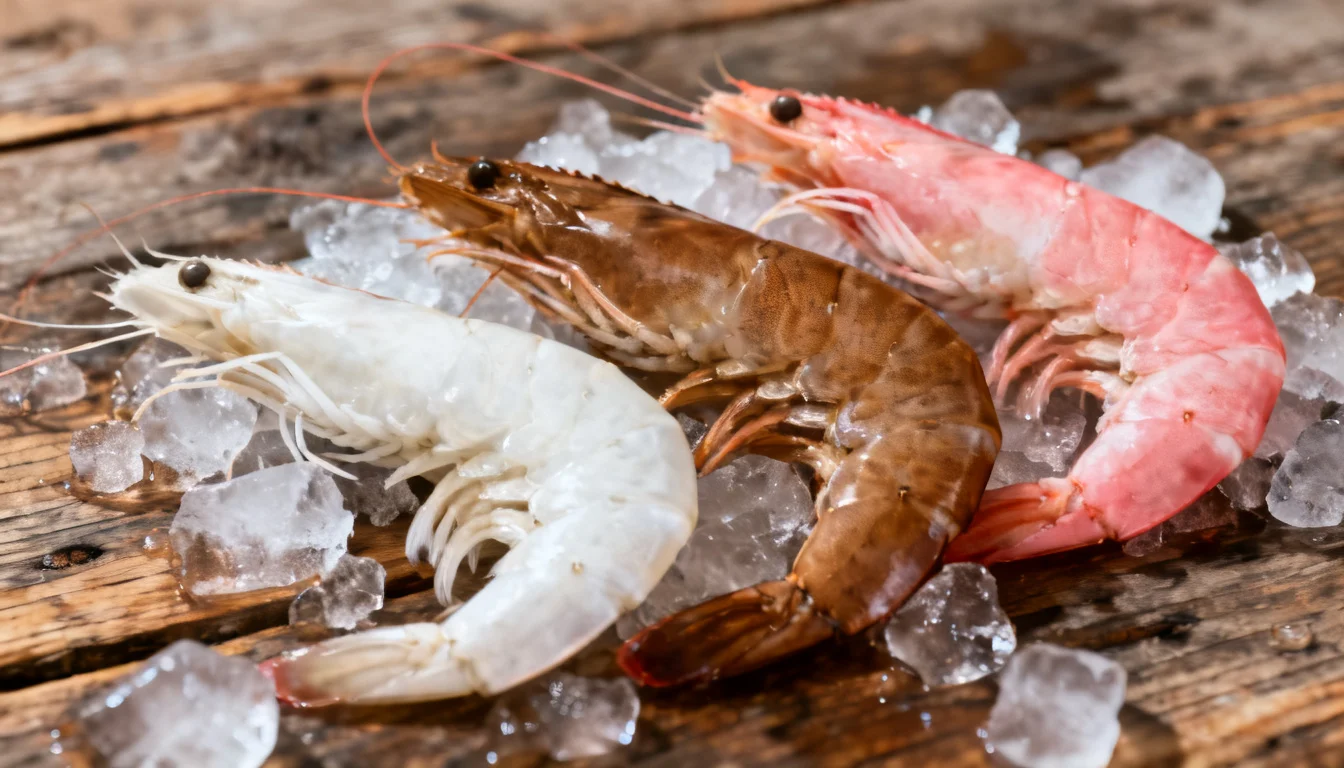 Gulf shrimp swimming in clear shallow coastal water
