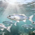White Bass in natural underwater habitat